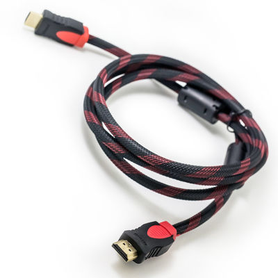 Disesuaikan 3m 4k Kabel HDMI Berkecepatan Tinggi Konduktor Baja Berpakaian Baja