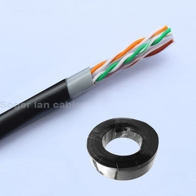 0.56mm Bare Copper Ethernet Lan Cable 100m Outdoor Cat6 Patch Cable