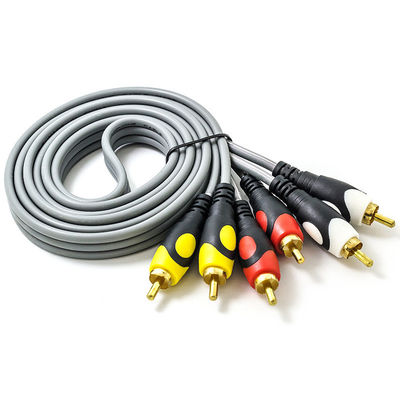 OD 13.5 Multi Bare Copper 3 Core RCA Cable Untuk Audio Speaker