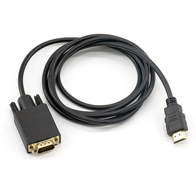 HDMI TO VGA HD Adapter 1.8m Laptop Ke Kabel Konverter Proyektor