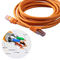 Orange 1000ft Panjang Cat7 600MHz 10gbps Kabel Ethernet